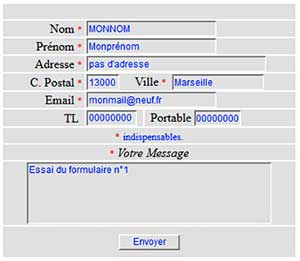 1er formulaire de contact