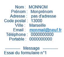 1er formulaire de contact